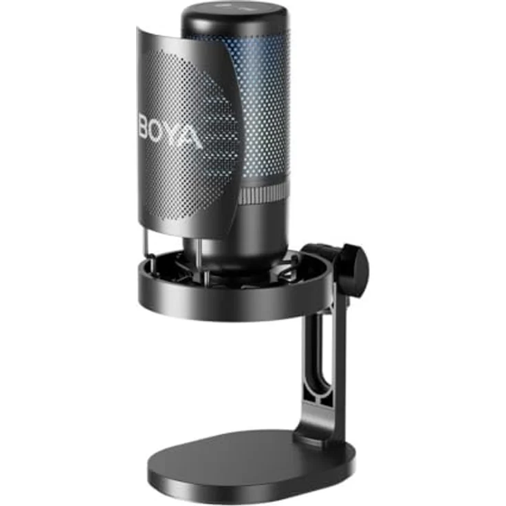 Boya K3 USB Mikrofon, beleuchtetes Kondensatormikrofon mit Geräuschunterdrückung und 48 kHz/24-Bit Audioqualität – Bild 6