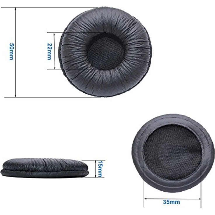 MMOBIEL Ohrpolster Ear Pads Ersatz kompatibel mit Plantronics CS, SAVI, Supra/Plus HW251, HW261, CS540, W440, W445, W740, W745, Jabra 2000 Series VXI – Bild 3