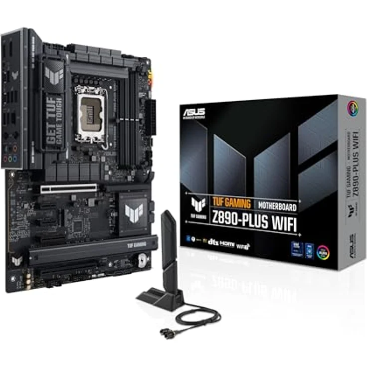 ASUS TUF Gaming Z890-PLUS WiFi Mainboard Intel LGA 1851 (ATX, PCIe 5.0, DDR5, Thunderbolt 4, 4X M.2, WiFi 7, Q-Release, Aura Sync) – Bild 1