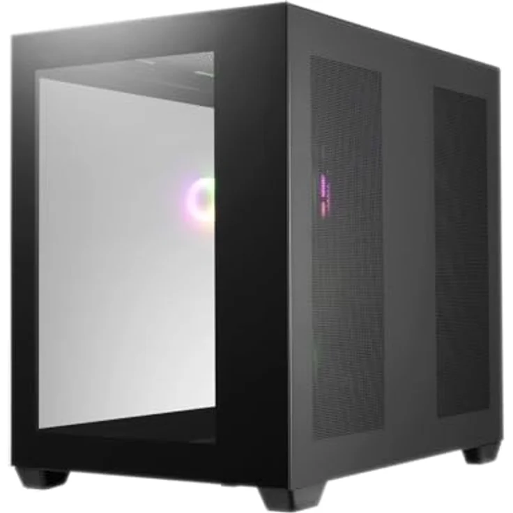 Fortron CMT380A Midi Tower PC Gehäuse, ATX, mATX, Mini ITX, Transpar./Schwarz – Bild 2