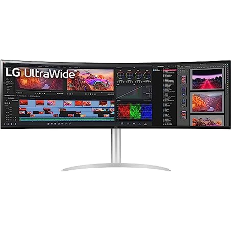 LG Electronics 49WQ95X-W.AEU IPS 32:9 UltraWide Monitor 49" (124,46 cm), QHD Wide 1440p, Curved TFT-LCD Aktiv Matrix mit White LED Backlight, Anti-Glare, Weiß – Bild 3