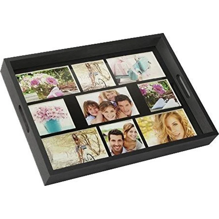ZEP Photo Tray schwarz 43x35 Holz Fototablett 9 Bilder W002 – Bild 3