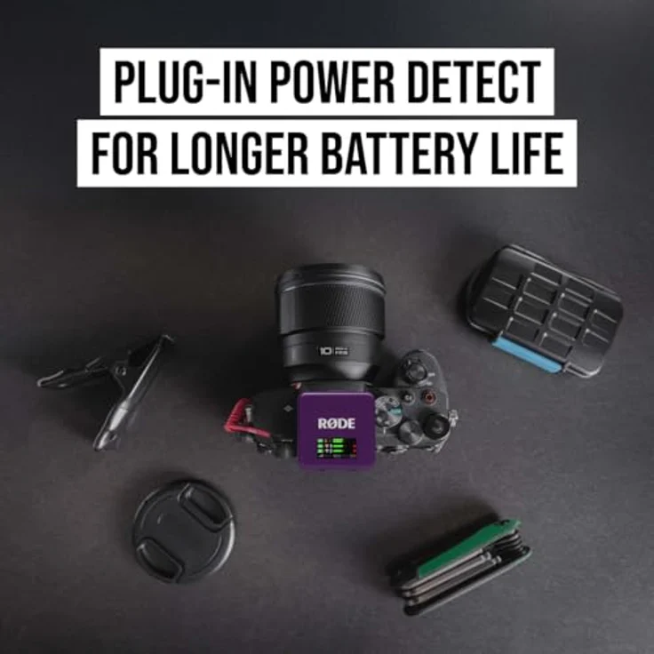 RØDE Wireless GO (Gen 3), Kompakter kabelloser Mikrofon mit 32-Bit Float Aufnahme, automatischer Pegelregelung und universeller Kompatibilität, violett – Bild 8