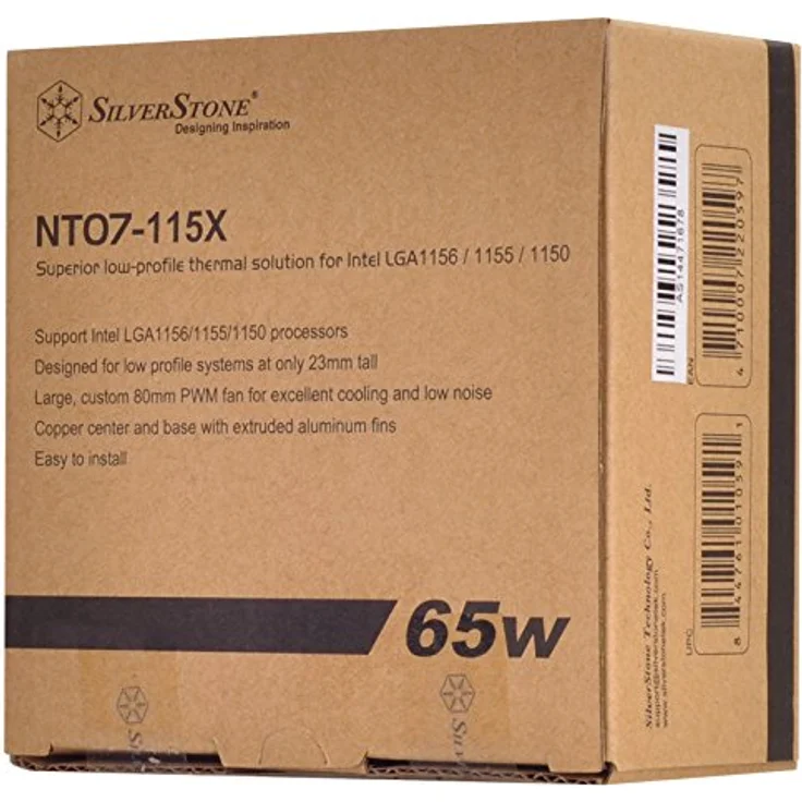 SilverStone SST-NT07-115X - Nitrogon Low Profile CPU-Kühler mit 80 mm-PWM-Lüfter für Intel-Sockel - Preisvergleich – Bild 3