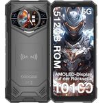 DOOGEE S200 X 5G Outdoor Smartphone, 32GB + 512GB DDR5, 10100mAh, 6.72 Zoll FHD+ 120Hz, 100MP Kamera, IP68/69K, Face ID - Schwarz