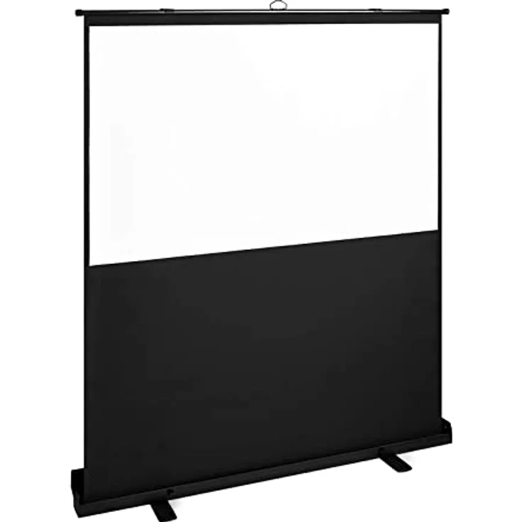 Fromm & Starck Rolloleinwand Projektionsleinwand Stativleinwand Kofferleinwand 188,5 x 203 cm, Leinwand, Schwarz, Weiss – Bild 2