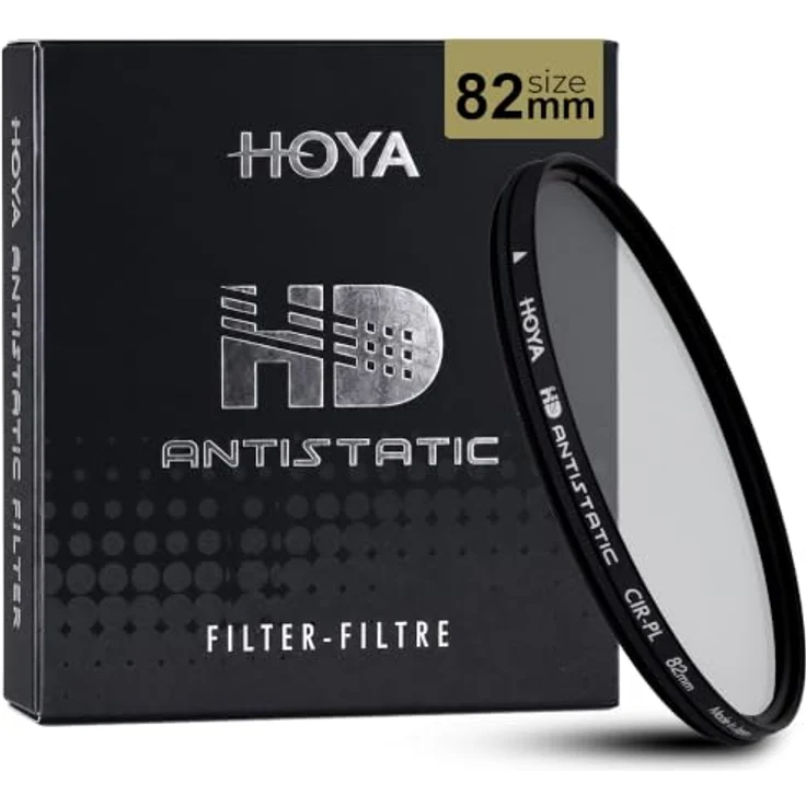 Hoya CIR-PL HD Antistatic, 82mm Polfilter für verbesserte Farbsättigung und Kontrast, staub- und wasserabweisend – Bild 1