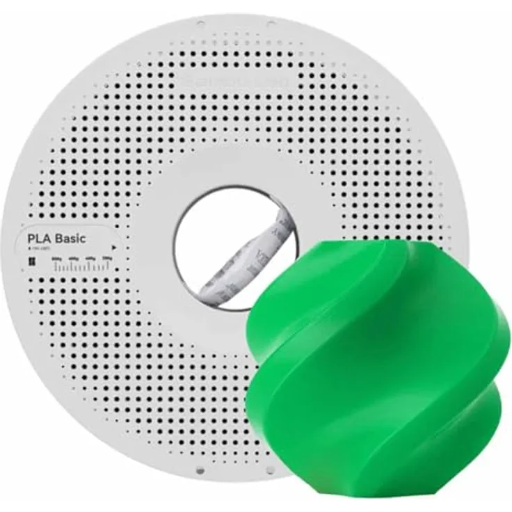 Bambu Lab PLA Basic 3D Filament, 1.75 mm, 1000 g, Grün, RFID für intelligentes Drucken, wiederverwendbare Spule