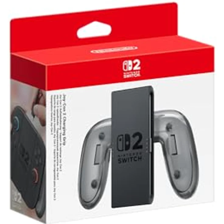 Nintendo Joy-Con 2-Aufladehalterung, ergonomischer Steuerungsgrip in Schwarz und Transparent mit USB-C-Ladekabel und anpassbaren GL-/GR-Tasten für Nintendo Switch 2 – Bild 2