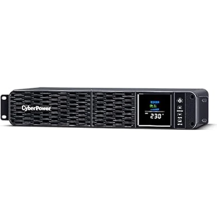 CyberPower CP1200EIPFCRM2U Line-Interactive USV 1200VA/720W, 2HE Reine Sinuswelle, AVR, LCD, USB (HID), DB9, RJ45 LAN Protection, Ausgang (8) IEC, Smart-Slot für Opt. Netzwerkkomunikation, aktiv PFC-kompatibel, kritische / nicht kritische Ausgänge - USV – Bild 2