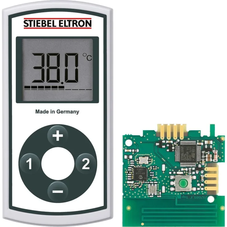 Stiebel Eltron Funkfernbedingung FFB 4 Set EU für Durchlauferhitzer inkl. Empfangsmodul, LCD, Memoryfunktion, 238930, weiß