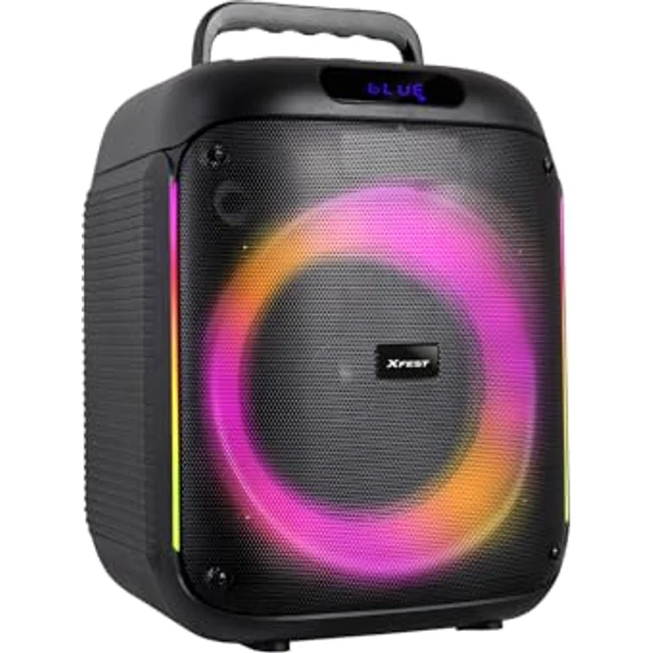 Trevi XF 215 KB, Akkubetrieb Bluetooth Lautsprecher mit 60 W RMS, USB und microSD, Schwarz – Bild 3