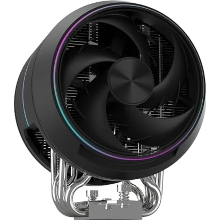 Zalman LUC ZET5, CPU Kühler mit 5 Heatpipes, 2x 120-mm-Lüfter und ARGB-Beleuchtung, Schwarz – Bild 1