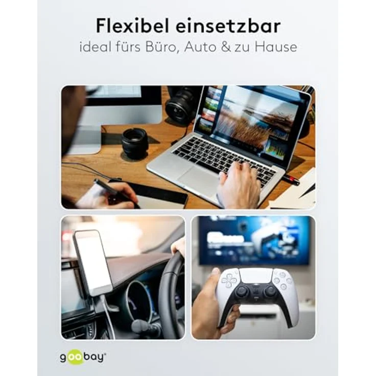 Goobay USB-C auf USB A 3.0 Kabel 90°, schwarz, 1.5 m - USB 3.0-Stecker (Typ A) > USB-C-Stecker (66502) – Bild 7