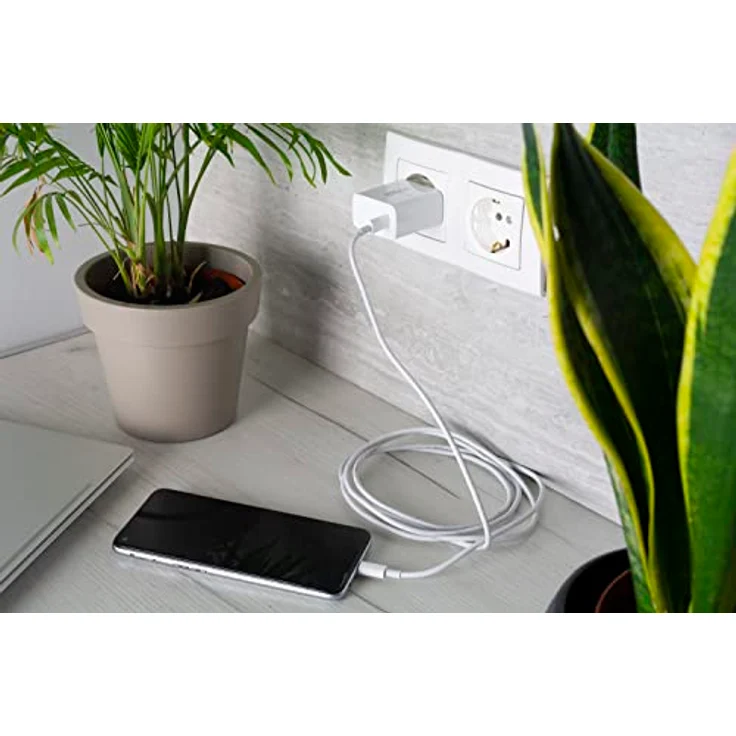 Technaxx 20W USB-C Schnellladegerät TX-196 für Handy & Geräte - USB Netzteil Netzstecker mit Ladekabel - 1xUSB C Schnell Ladegerät, Intelligente Ladeüberwachung, GS-geprüft, 3 mal schneller als üblich – Bild 5