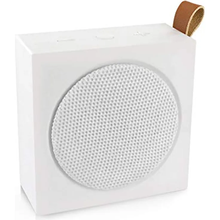 Metronic 477098 Tragbarer Lautsprecher Xtra Color Bluetooth 3 W mit leistungsstarken Bässen, microSD MP3-Anschluss und 15 Stunden Akkulaufzeit, Weiß