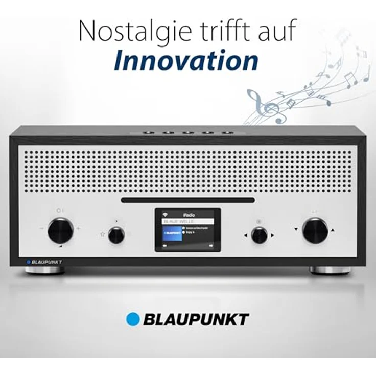 BLAUPUNKT Nostalgieradio Milano RXD 1900 DAB+ mit AUX IN und Bluetooth - 2X 15 Watt RMS Radio mit LC-Farbdisplay, Radio mit Wecker, Stereo Radio, Schwarz – Bild 4