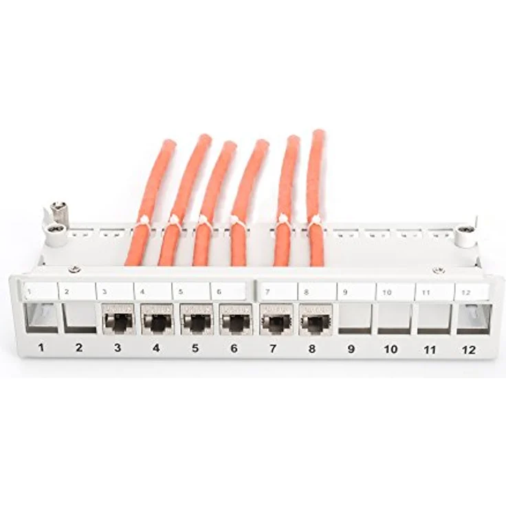 DIGITUS Professional , Modular Desktop Patch Panel, 12-Port, geschirmt, Grau – Bild 5