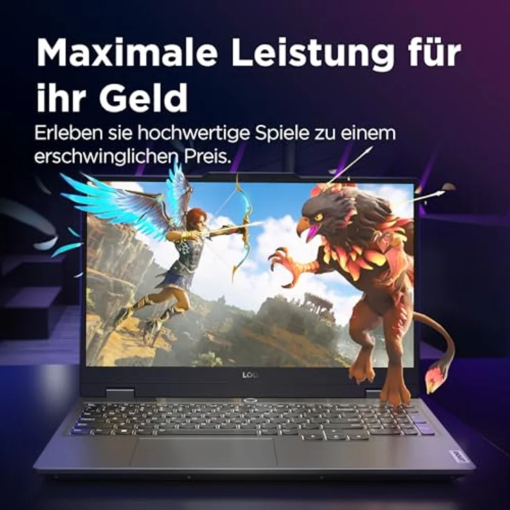 Lenovo Gaming-Notebook LOQ 15ARP9, Grau, 15,6 Zoll, Full HD, IPS, AMD Ryzen 7 7435H, 16 GB, 1 TB M.2 SSD, RTX 4060 8GB – Bild 11