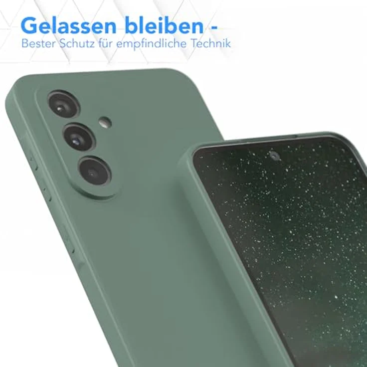 EAZY CASE Silikonhülle für Samsung Galaxy A56 5G, stoßfestes TPU Case mit Kameraschutz, dünn, Dunkelgrün – Bild 4