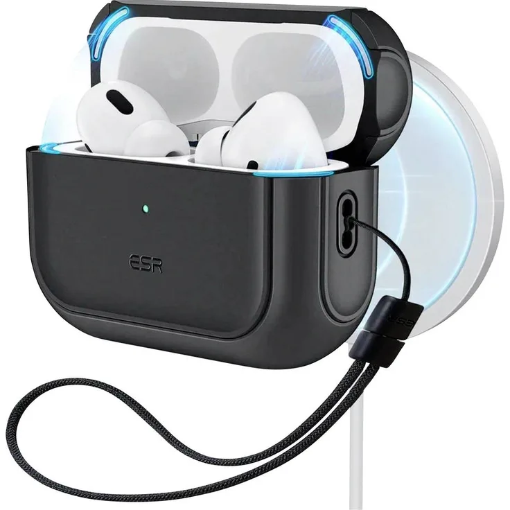 ESR Orbit Hybrid HaloLock Case, Schutzhülle für Apple AirPods Pro 3 (2025), MagSafe-kompatibel, schwarz