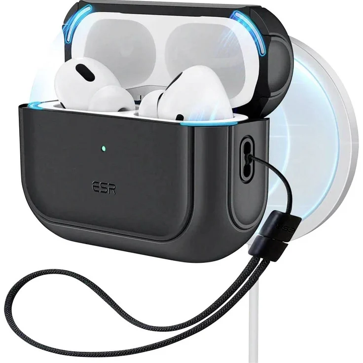 ESR Orbit Hybrid HaloLock Case, Schutzhülle für Apple AirPods Pro 3 (2025), MagSafe-kompatibel, schwarz