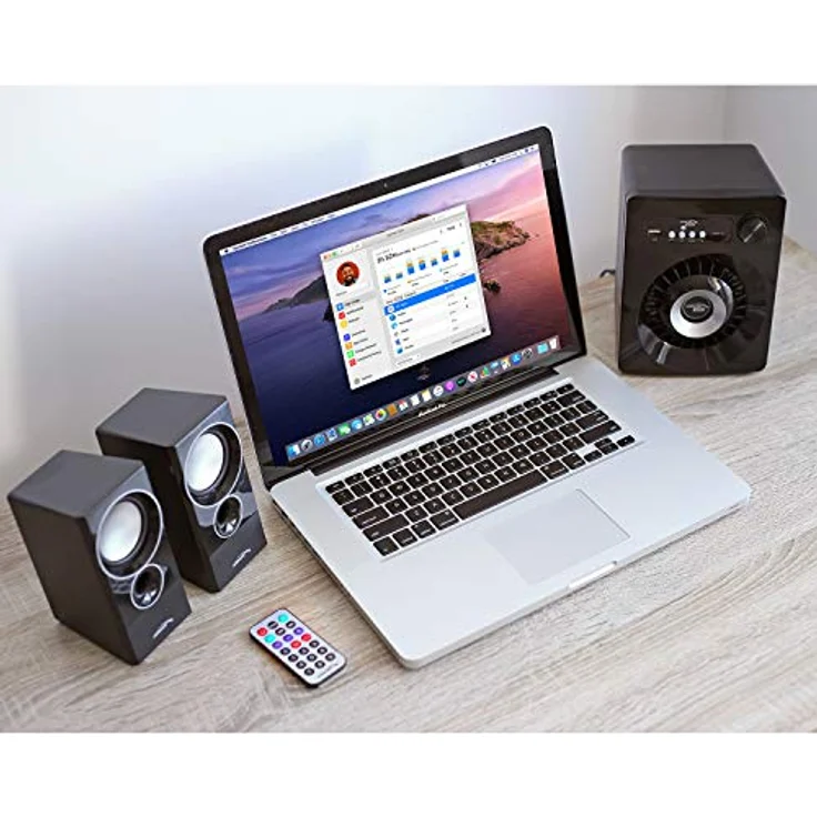 Audiocore AC910 2.1 Bluetooth Multimedia Lautsprechersystem Lautsprecher Subwoofer 280W P.M.P.O. Radio SD-Kartenslot AUX – Bild 5