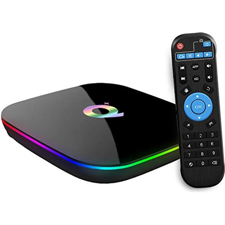 Android TV Box, Q Plus TV Box Android 10.0 mit 2 GB RAM 16 GB ROM H616 Quad Core Cortex-A53 Prozessor Smart TV Box, unterstützt 6 K Auflösung 3D 2,4 GHz WiFi 10/100 m Ethernet USB 2.0 Media Player – Bild 1