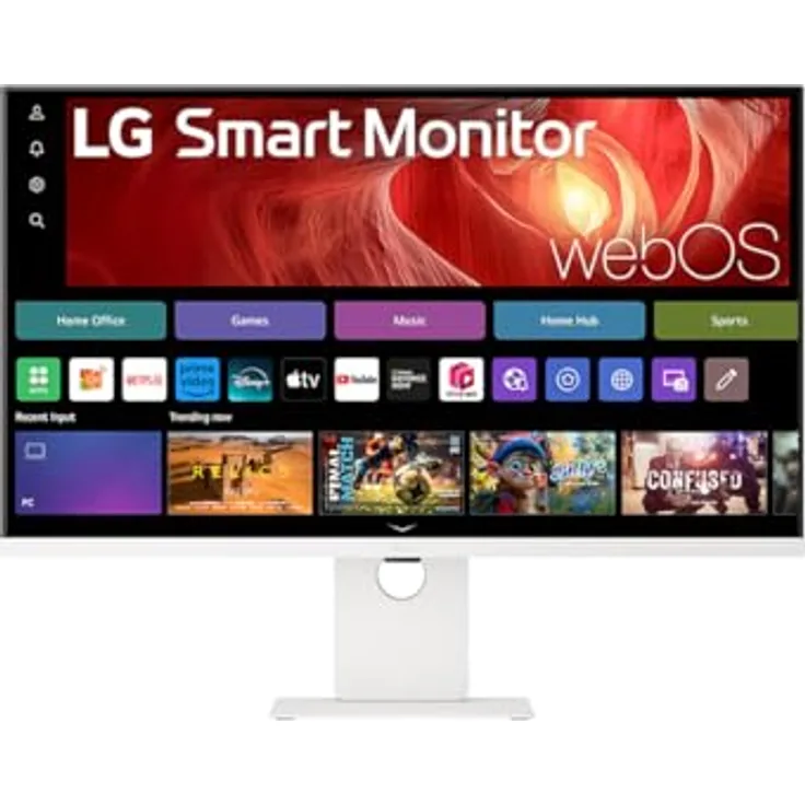 LG Smart Monitor 37U730SA-W, 37", 4K UHD (3840x2160), HDR10, IPS, webOS 24, USB-C (65W), HDMI, Bluetooth®, Lautsprecher, Weiß
