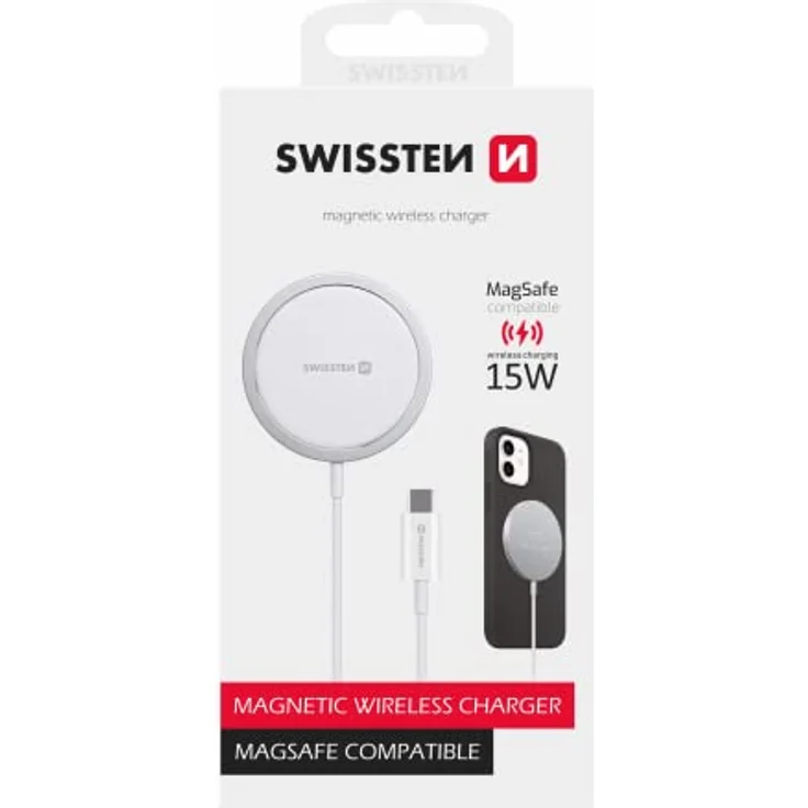 Swissten Magstick USB-C Kabel - Magnetisches kabelloses Ladegerät, kompatibel mit MagSafe, unterstützt schnelles Aufladen von bis zu 15 W - Länge 1,5 m – Bild 4