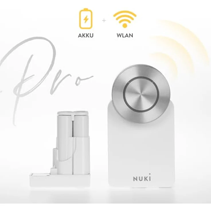 Nuki Smart Lock Pro (4. Generation), smartes Türschloss mit WLAN und Matter für Fernzugriff, elektronisches Türschloss macht das Smartphone zum Schlüssel, mit Akku Power Pack, weiß – Bild 4