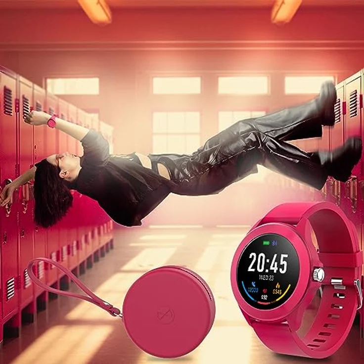 FOREVER Colorum CW-300 Rosa Smartwatch Wasserdicht IP68 - Pulsuhr mit Schrittzähler Schlaftracker Kalorienzähler - Lange Akkulaufzeit - Android/iOS Sportuhr Damen Herren Unisex Stilvolles Design – Bild 3