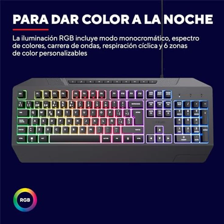 Trust Gaming GXT 836 Evocx, Gaming Tastatur QWERTY Español aus 78% recyceltem Kunststoff, langlebig und robust – Bild 4