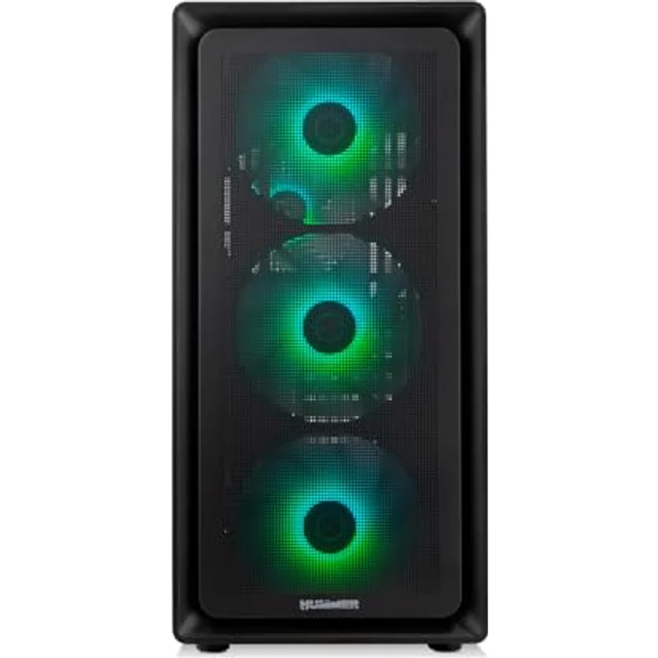 NOX Hummer AERO Semitower, Hyperflow ARGB in Schwarz, mit Typ C, gehärtetem Glas und hervorragender Kühlungskapazität – Bild 2