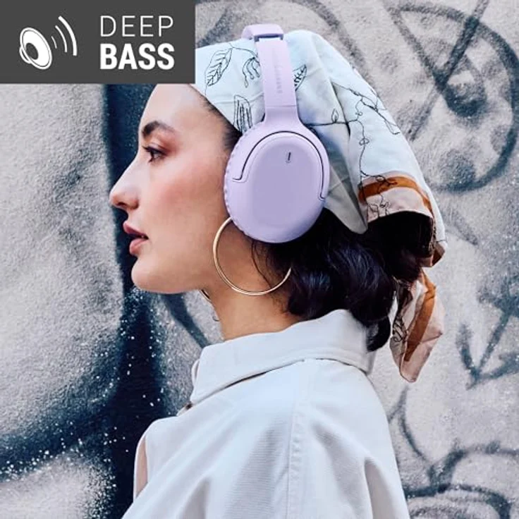 Energy Sistem Rizz Faltbare Bluetooth-Kopfhörer, 50 Stunden Akku, Deep Bass, Multi-Geräteanschluss, Sprachassistent, recycelter Kunststoff – Bild 2