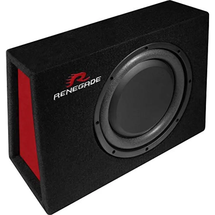 Renegade RXS1000, passiver 25 cm Auto-Subwoofer mit 400 W Maximalleistung und elegantem Teppichbezug