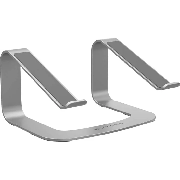 HYPER HS1110GYGL Notebook-Ständer, ergonomischer Laptop-Ständer aus Aluminium, 5,6 Zoll hoch, rutschfest, für Laptops bis 16 Zoll, grau