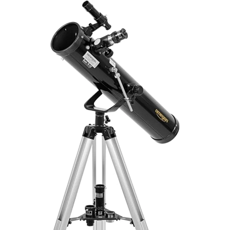 Omegon Teleskop N 76/700 AZ-1, Einsteigerfreundliches Spiegelteleskop mit Stativ für Amateur-Astronomie – Bild 6