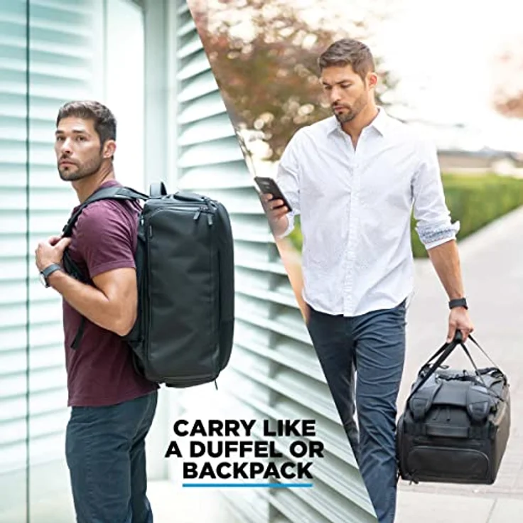 Gomatic Travel Bag, Notebooktasche mit über 20 Funktionen, wasserabweisend, Schwarz – Bild 3