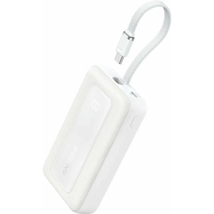 Anker Powerbank 20000 mAh mit USB-C Kabel, 30W, weiß