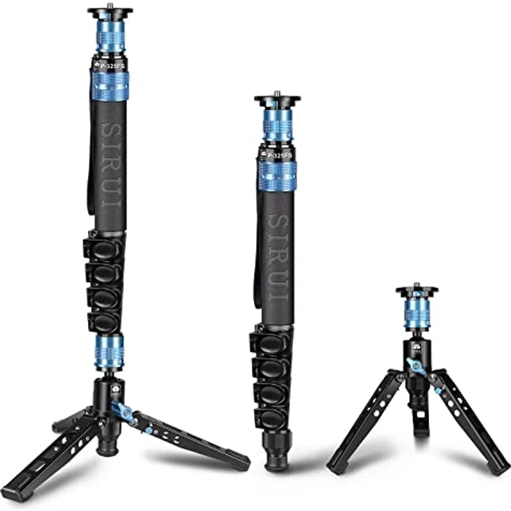 SIRUI P-325FS Carbon Einbeinstativ 140 cm mit Fliplocks + Standspinne – Bild 2