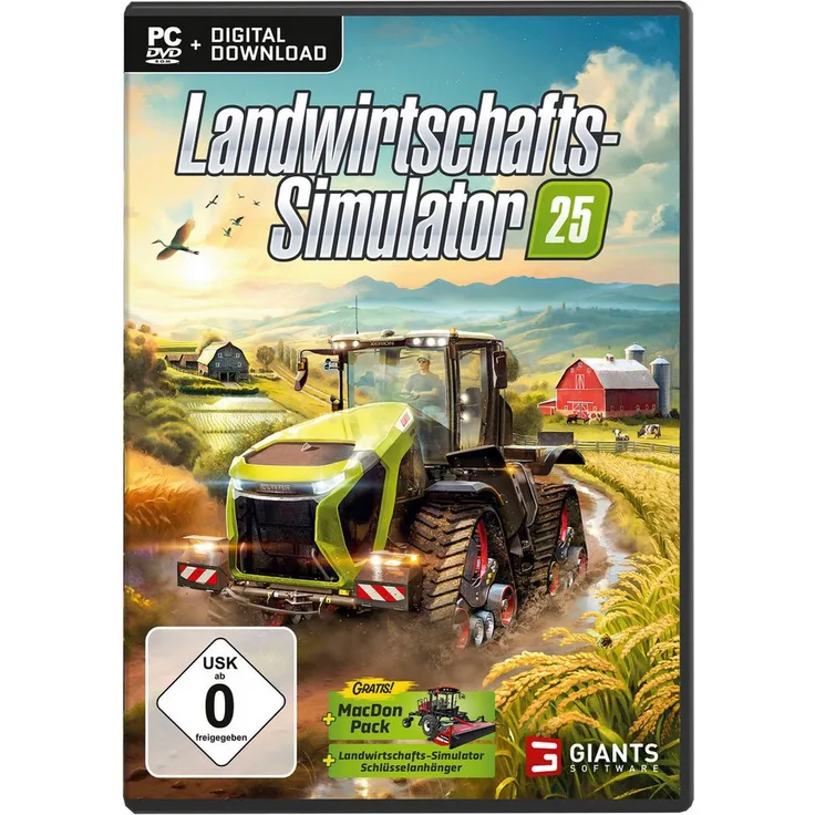 Astragon Landwirtschafts-Simulator 25 PC, PC-Spiel mit neuen Maschinen, Spielfunktionen und Frischwasser zur Reisproduktion