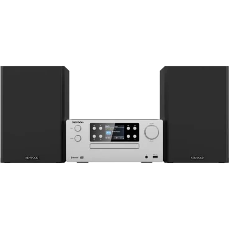 Kenwood M-925DAB-S - Micro HiFi-System mit DAB+, CD, USB, Bluetooth, 2 x 50 Watt RMS und TFT-Display; Frosted Aluminum