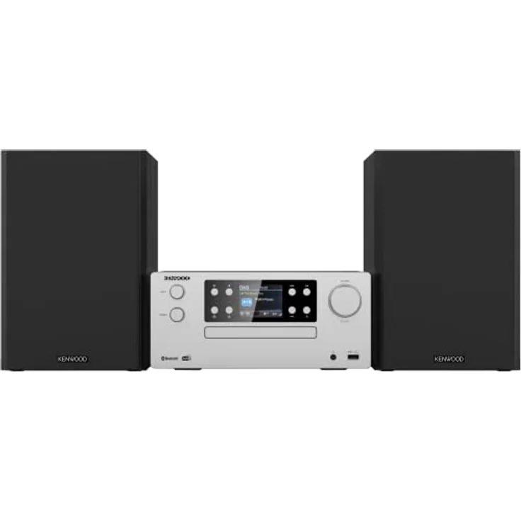 Kenwood M-925DAB-S - Micro HiFi-System mit DAB+, CD, USB, Bluetooth, 2 x 50 Watt RMS und TFT-Display; Frosted Aluminum – Bild 1