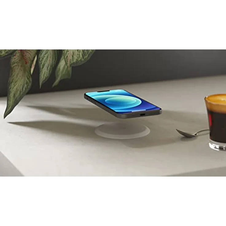 ZENS Kabelloses Einbau-Ladegerät 10W Weiß (5mm Höhe, Qi-Zertifiziert, Apple & Samsung Fast Charging, Netzteil + Kabel inklusive) – Bild 4