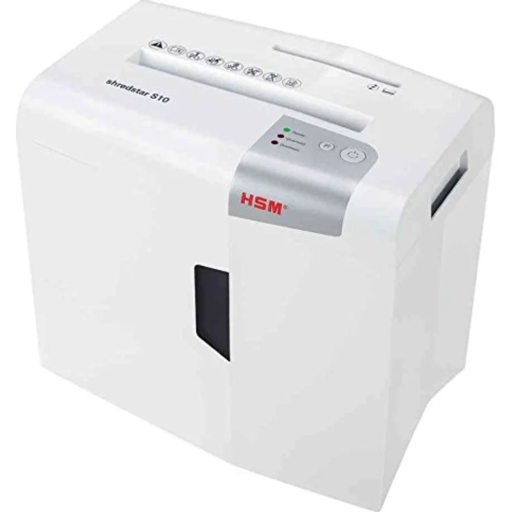 HSM shredstar S10 Aktenvernichter, Sicherheitsstufe P-2, 10 Blatt (Streifenschnitt) mit CD-Schredder – Bild 5