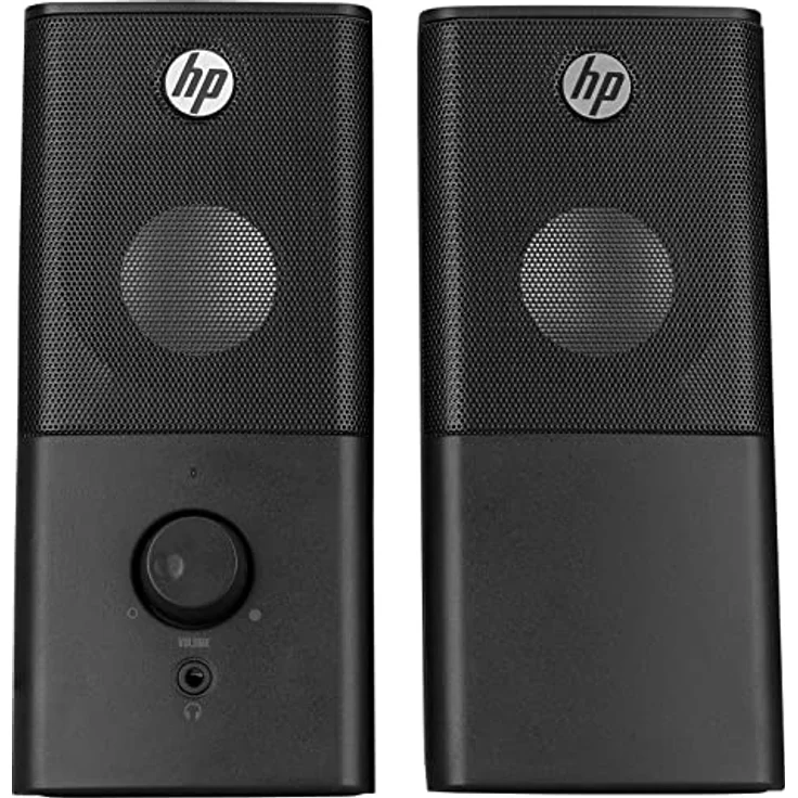 HP DHS-2101 2.0 Multimedia Speaker Schwarz - Abgewinkeltes Design, 6 Watt High-Power Lautsprecher – Bild 3