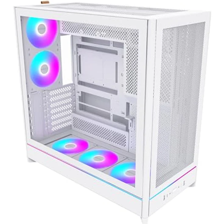 Montech HS01 PRO, Midi-Tower PC-Gehäuse in Weiß mit Tempered Glass, aRGB, bis zu 11x 120-mm-Lüfter, unterstützt ATX und 360 mm Radiatoren – Bild 3