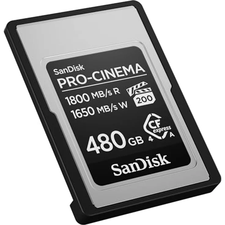 SanDisk PRO-Cinema CFexpress Type-A-Speicherkarte 480 GB, Lesegeschwindigkeiten bis zu 1.800 MB/s, Schreibgeschwindigkeiten bis zu 1.650 MB/s, VPG200, robust und ideal für 4K/6K/8K Videoaufnahmen – Bild 2