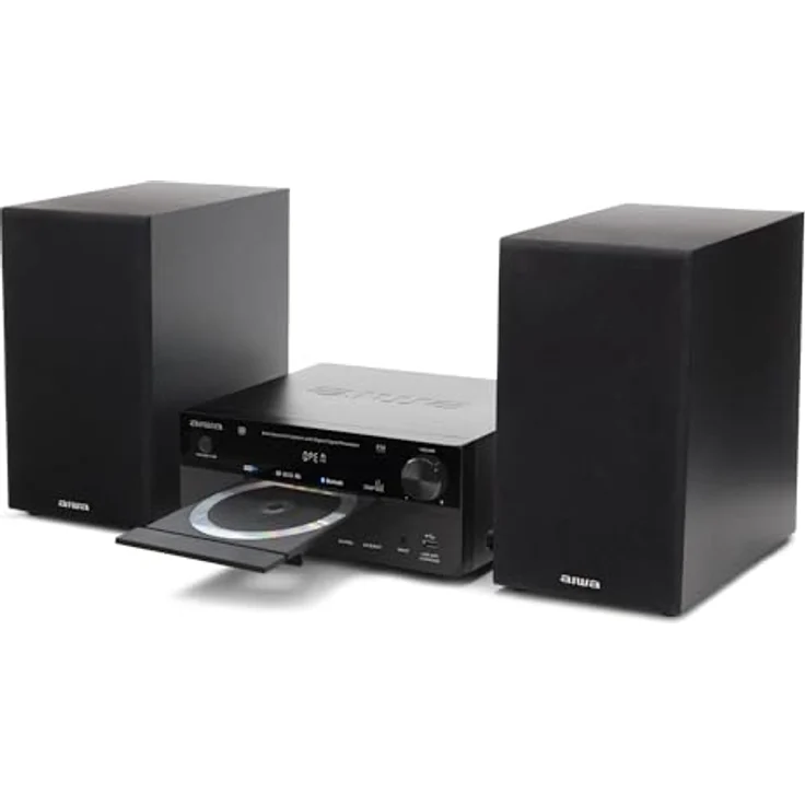 AIWA MSBTU-550 Mini Stereo-HiFi-System, 50 W RMS, Bluetooth 5.0, CD/MP3, USB, FM-PLL-Radio, Schwarz – Bild 4